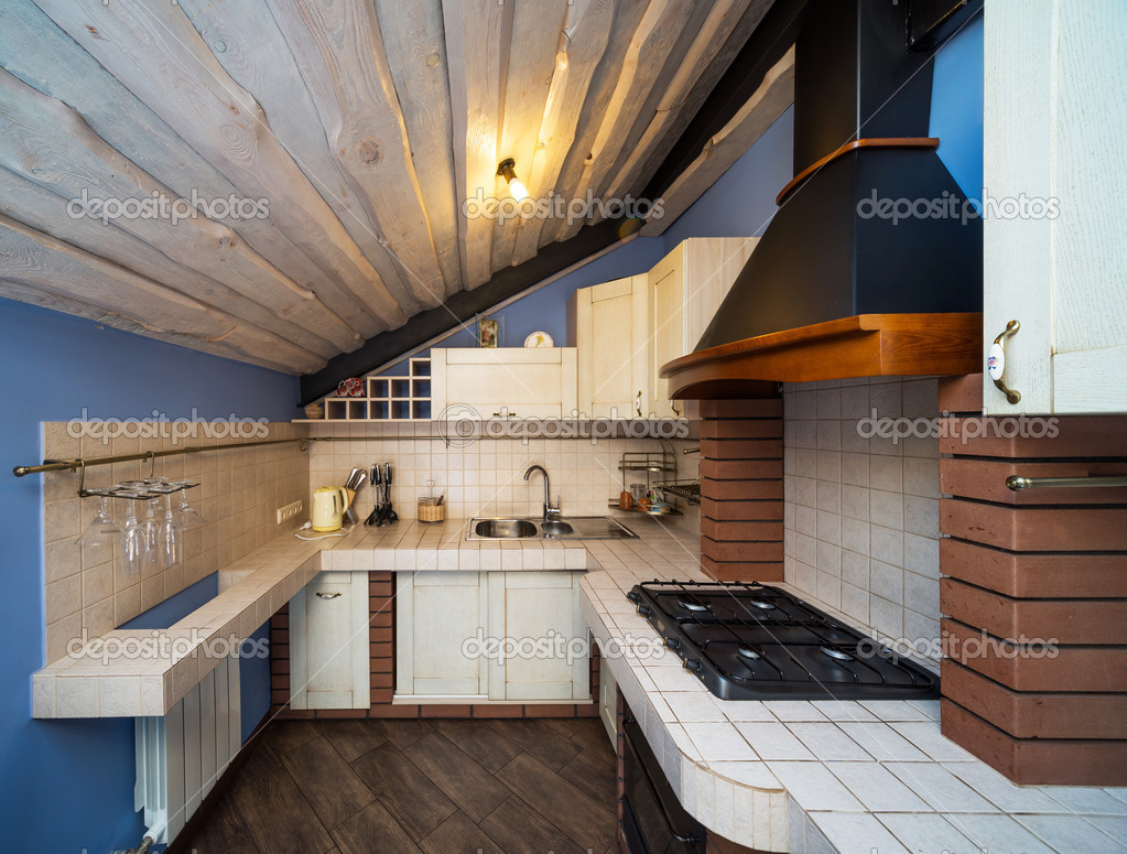 Kitchen under roof — Stock Photo © baburkina 48571373