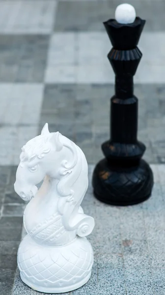 Chess figures outdoor — Stock Photo, Image