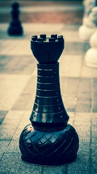 Chess figures outdoor — Stock Photo, Image