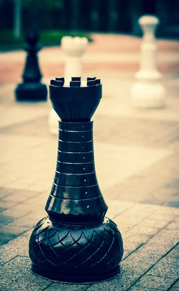 Chess figures outdoor — Stock Photo, Image