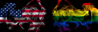 Amerika Birleşik Devletleri, Gay 'e karşı Gurur dumanı bayrakları yan yana