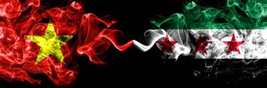 Vietnam, Vietnam Suriye 'ye karşı Suriye, Suriye Arap Cumhuriyeti, üç yıldız yan yana bayrak çekiyor.