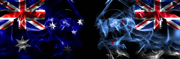 Bandeiras Austrália Austrália Nova Zelândia Dependência Ross Bandeira Fumaça Colocada — Fotografia de Stock
