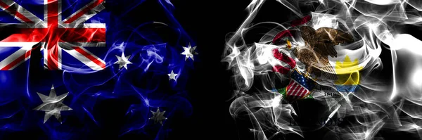 Bandiere Australia Australia Stati Uniti America America Stati Uniti Stati — Foto Stock
