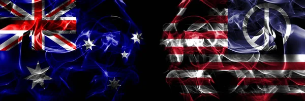 Vlaggen Van Australië Australië Verenigde Staten Van Amerika Amerika Amerika — Stockfoto