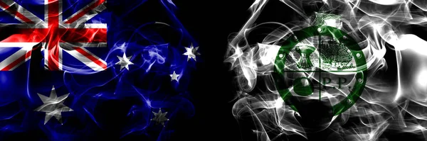 Drapeaux Australie Australie États Unis Amérique Amérique États Unis États — Photo