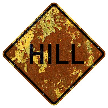 Paslı Amerikan yol tabelası - Tepe