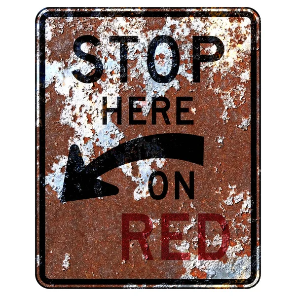 Старый Ржавый Американский Дорожный Знак Остановитесь Красном Пенсильвания Флорида — стоковое фото