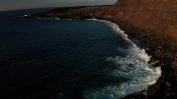 Légi Babakocsi Felett Naturista Strand Verodal Barna Homokkal Között Található — Stock videók