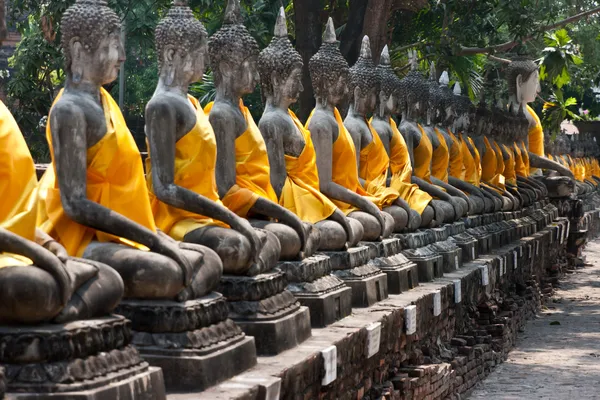 Ayutthaya unesco templen Stockbild