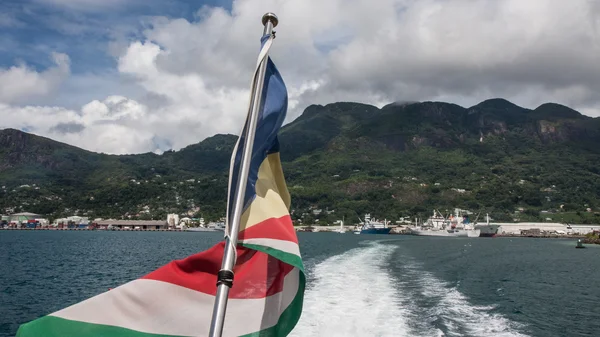 Seychellen Bootsfahrt mahe to praslin — Stockfoto