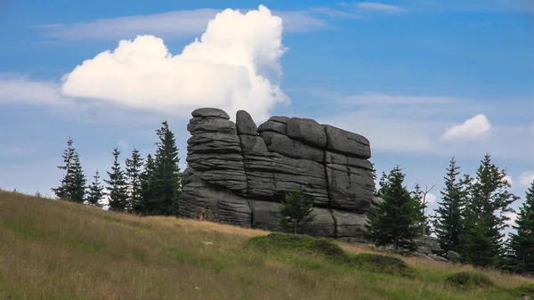 Karkonosze 山景色和徒步旅行 — 图库照片