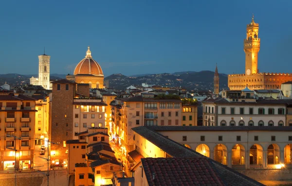 Vista nocturna de Florencia —  Fotos de Stock