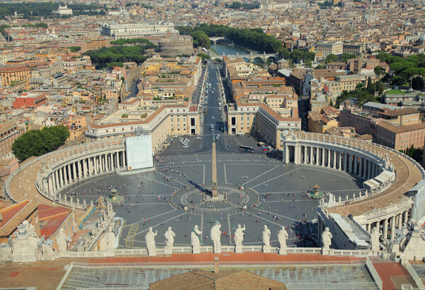 Saint Peter's Square in Vatican. Rome, Italy.