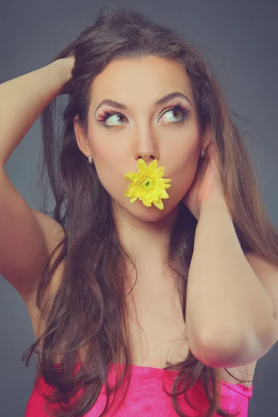 Blomma ansikte — Stockfoto