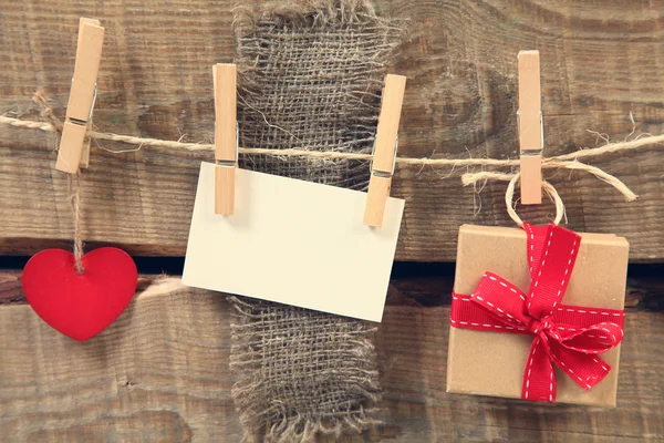 On a clothesline — Stock Photo, Image