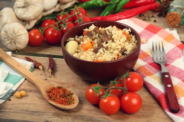 Plov üzbég — Stock Fotó