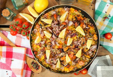 paella ve sebze