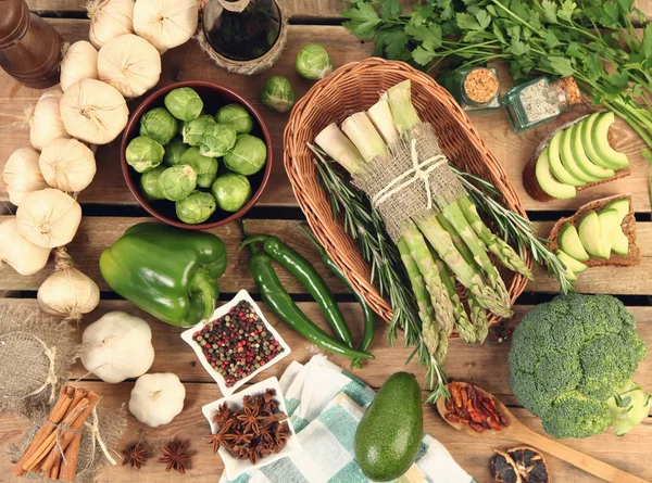 Zdravé zelené potraviny — Stock fotografie