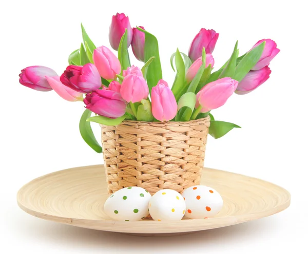 Egg and tulip — Stock Photo, Image