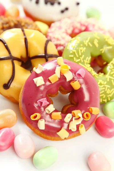 Godis och donut — Stockfoto