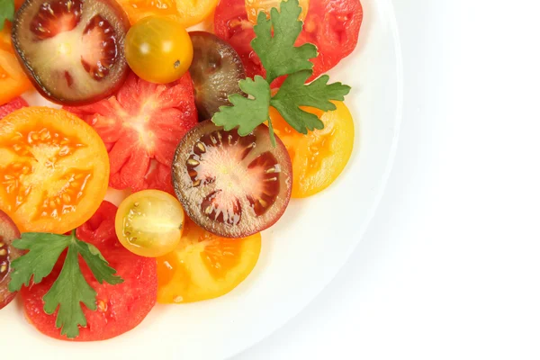 Tomater på vit — Stockfoto