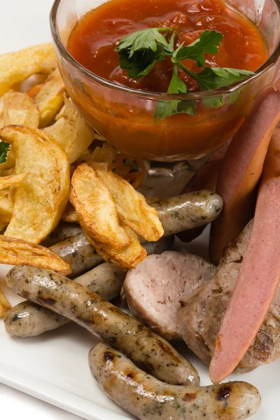 Set of tasty sausages — Stock Image Set of tasty sausages Royalty Free Stock Images