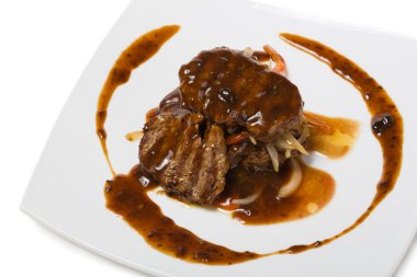 kahve çekirdekleri ile sığır eti