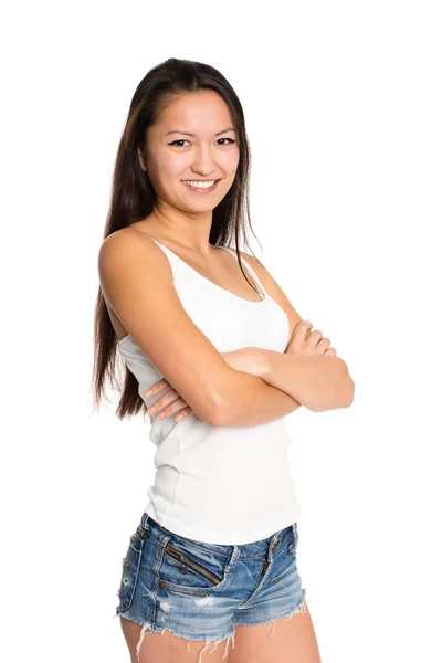 Beautiful smiling asian young woman — Stock Photo, Image