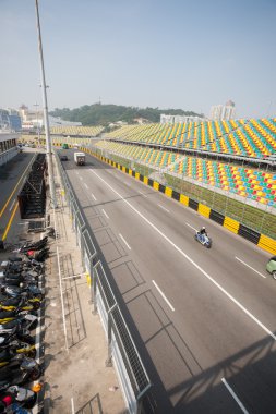 macau grand prix için parça ve seyirci standları.