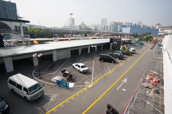 Macau grand prix için parça ve seyirci standları. — Stok fotoğraf