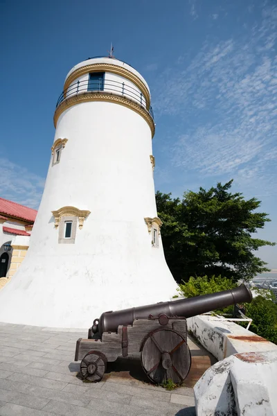 Guia fener, kale ve Macau Şapel — Stok fotoğraf