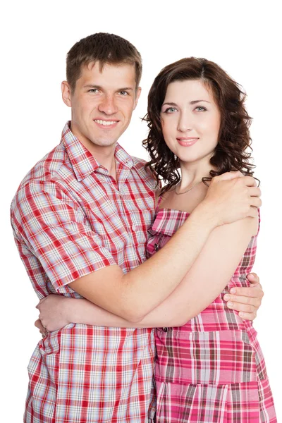 Embracing young man and woman — Stock Photo, Image