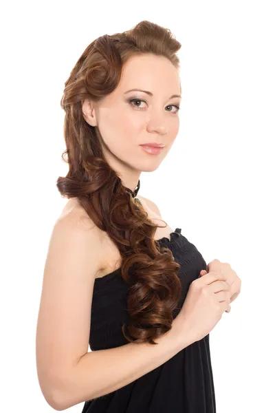 Portrait of a young brunette — Stock Photo, Image