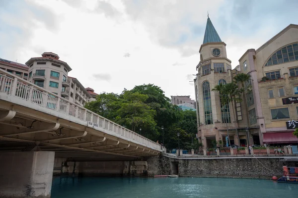 Singapore rivier district riverside — Stockfoto