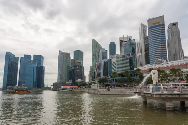 Singapur 'da Marina Körfezi gezinti güvertesi — Stok fotoğraf