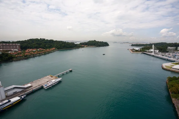 Veduta dell'isola di Sentosa e Singapore — Foto Stock