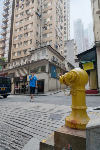 Hong Kong sokakta yangın musluğu — Stok fotoğraf