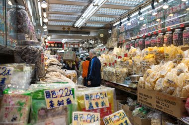 hong Kong deniz ürünleri deposunda