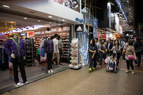 商店在香港旺角区 — 图库照片