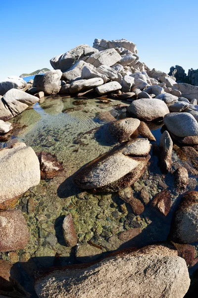 Letní krajina kamenné moře pobřeží — Stock fotografie
