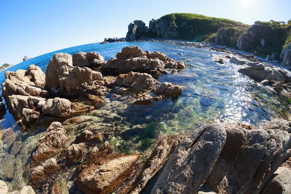 Summer landscape of rocky sea coast — Stock Photo, Image