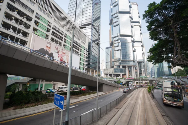 ? entral ділового району Hong Kong — стокове фото