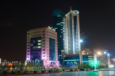 gece astana, Kazakistan'ın başkenti. kavak shatyr