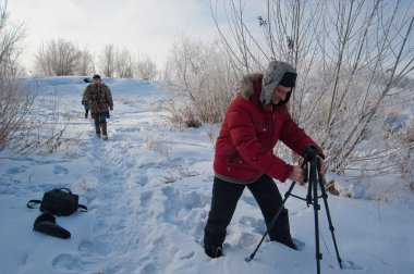 Фотографы зимой.