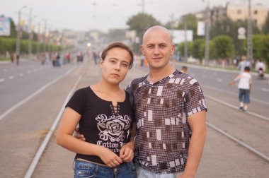 Горожане на празднике города.