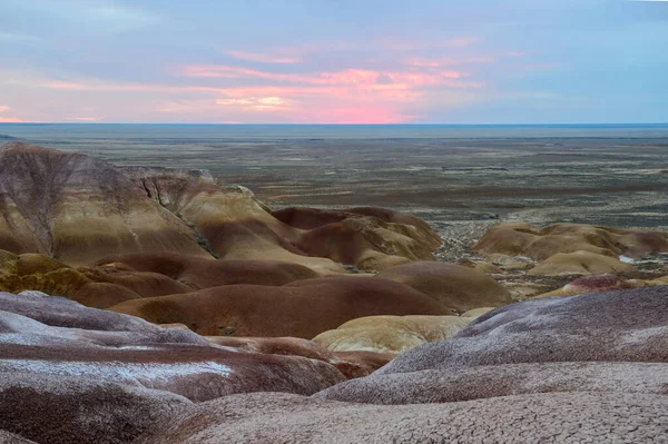 Montagne Gesso Nelle Steppe Del Kazakistan — Foto Stock