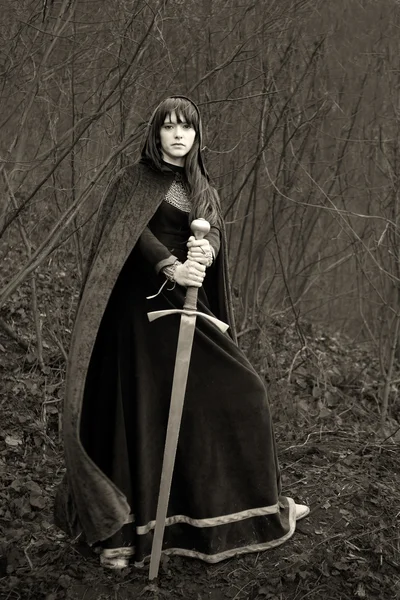 Портрет середньовічної леді — стокове фото