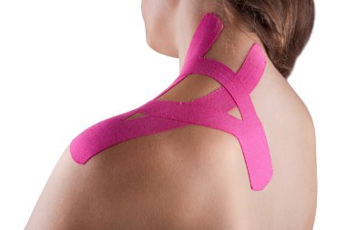 Therapy with kinesio tex tape clipart