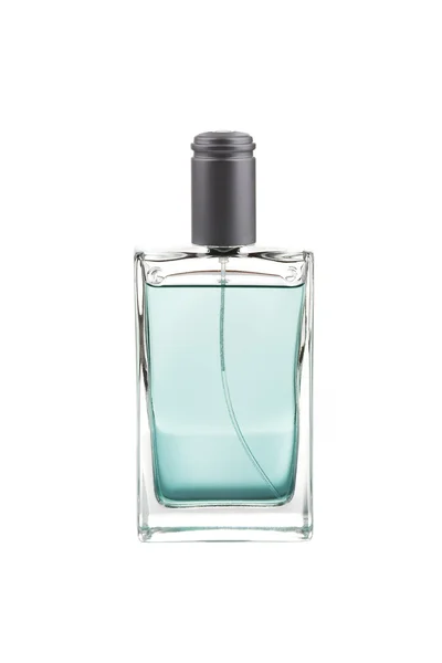 Elegantes männliches Parfüm, isoliert auf Weiß — Stockfoto
